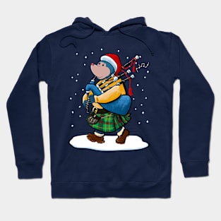 The Scottish Mole Of Kintyre Plays Bagpipes At Christmas! Hoodie